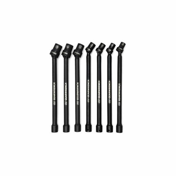GearWrench 84980 7pc 3/8'' Drive 6 Point X-Core Pinless Universal Impact Metric Extension Socket Set