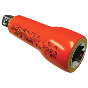 Cementex IB38-3 WO 3'' Flush Drive Socket Tapered Drive Head Steel Extension Bar, 3/8'' Square Drive