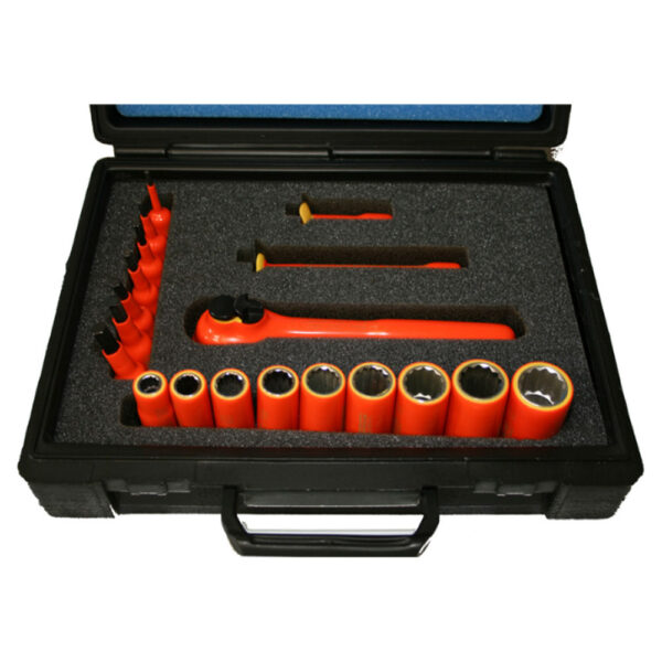 Cementex ISHS-20L-LC 20PC Socket and Hex Bit with Lever Control Ratchet