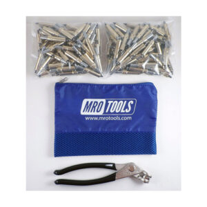 K1S400-3/16 Set of 400 3/16 Standard Plier Operated Cleco Fasteners + Cleco Pliers w/ Polyester Carry Bag