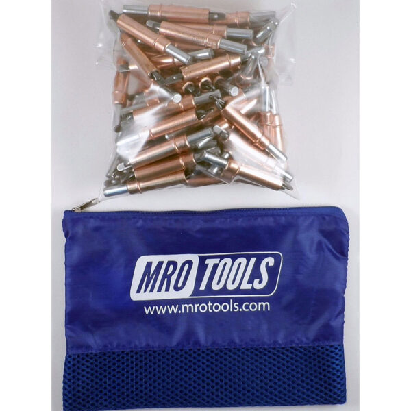 K2S50-1/4 Set of 50 1/4 Standard Plier Operated Cleco Fasteners w/ Polyester Carry Bag