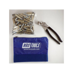 K1S100-3/16 Set of 100 3/16 Standard Plier Operated Cleco Fasteners + Cleco Pliers w/ Polyester Carry Bag