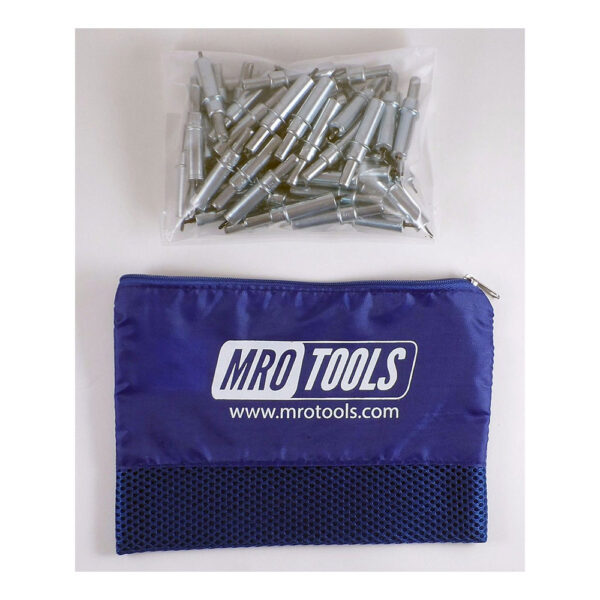 K2S50-3/32 Set of 50 3/32 Standard Plier Operated Cleco Fasteners w/ Polyester Carry Bag