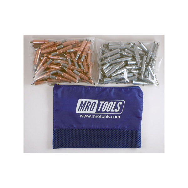 K3S100-3 Set of 50 1/8 & 50 3/32 Standard Cleco Fasteners w/ Mesh Carry Bag