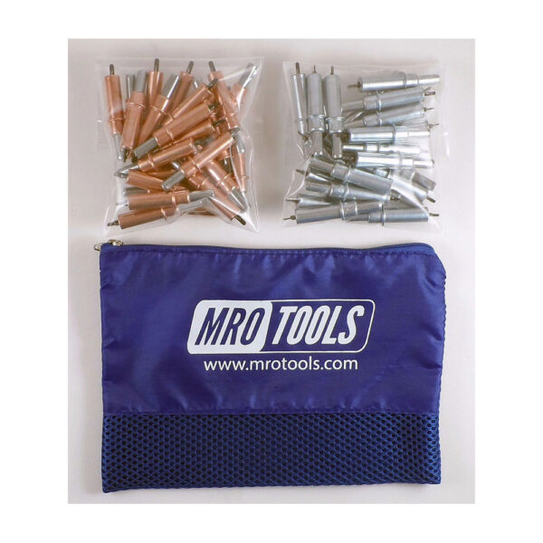 K3S50-3 Set of 25 1/8'' & 25 3/32'' Standard Cleco Fasteners w/ Mesh Carry Bag