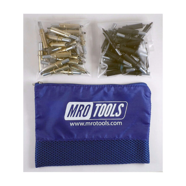 K3S50-4 Set of 25 3/16'' & 25 5/32'' Standard Cleco Fasteners w/ Mesh Carry Bag