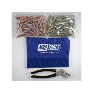 K4S100-1 Set of 50 1/8 & 50 3/16 Standard Cleco Fasteners w/ Mesh Carry Bag
