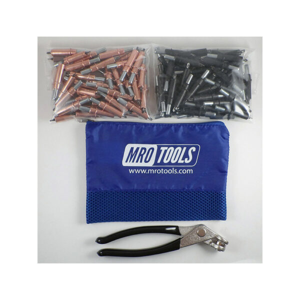 K4S100-2 Set of 50 1/8 & 50 5/32 Standard Cleco Fasteners w/ Mesh Carry Bag