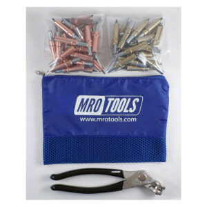K4S50-1 Set of 25 1/8'' & 25 3/16'' Standard Cleco Fasteners w/ Mesh Carry Bag