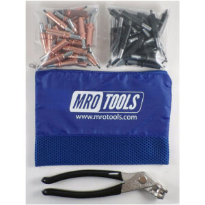 K4S50-2 Set of 25 1/8'' & 25 5/32'' Standard Cleco Fasteners w/ Mesh Carry Bag