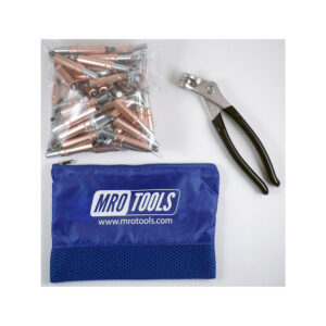 KHD1S50-1/4 Set of 50 1/4 Heavy Duty Plier Operated Cleco Fasteners + Cleco Pliers w/ Polyester Carry Bag