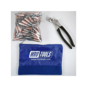 KHD1S50-1/8 Set of 50 1/8 Heavy Duty Plier Operated Cleco Fasteners + Cleco Pliers w/ Polyester Carry Bag