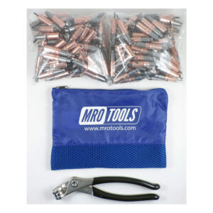 KHD1S350-1/8 Set of 350 1/8 Heavy Duty Plier Operated Cleco Fasteners + Cleco Pliers w/ Polyester Carry Bag