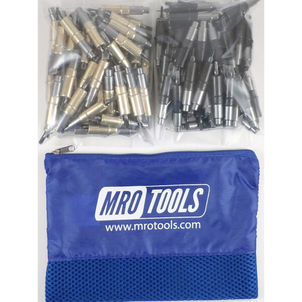 KHD3S100-4 Set of 50 3/16 & 50 5/32 Heavy Duty Cleco Fasteners w/ Mesh Carry Bag