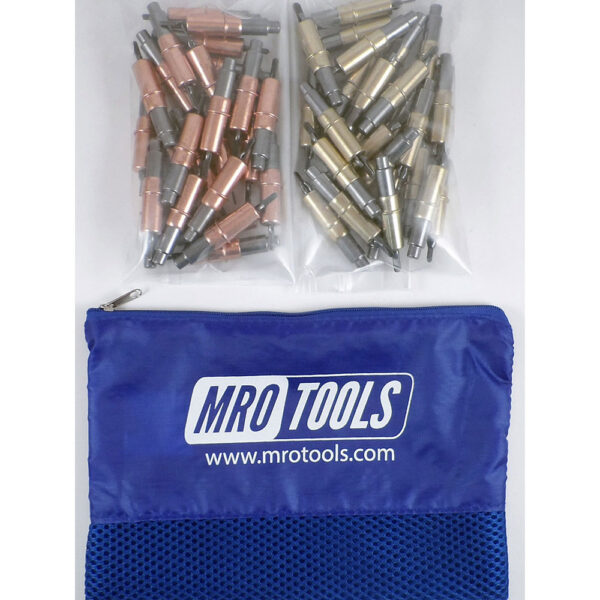 KHD3S50-1 Set of 25 1/8'' & 25 3/16'' Heavy Duty Cleco Fasteners w/ Mesh Carry Bag