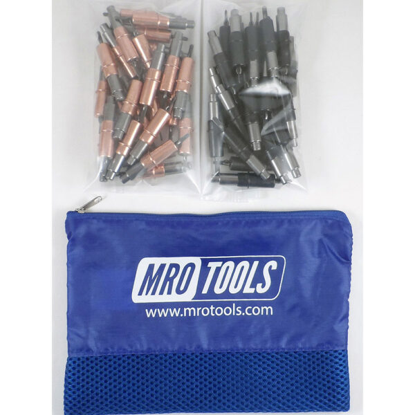 KHD3S50-2 Set of 25 1/8'' & 25 5/32'' Heavy Duty Cleco Fasteners w/ Mesh Carry Bag