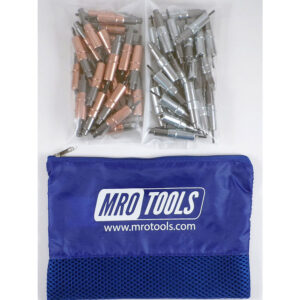 KHD3S50-3 Set of 25 1/8'' & 25 3/32'' Heavy Duty Cleco Fasteners w/ Mesh Carry Bag
