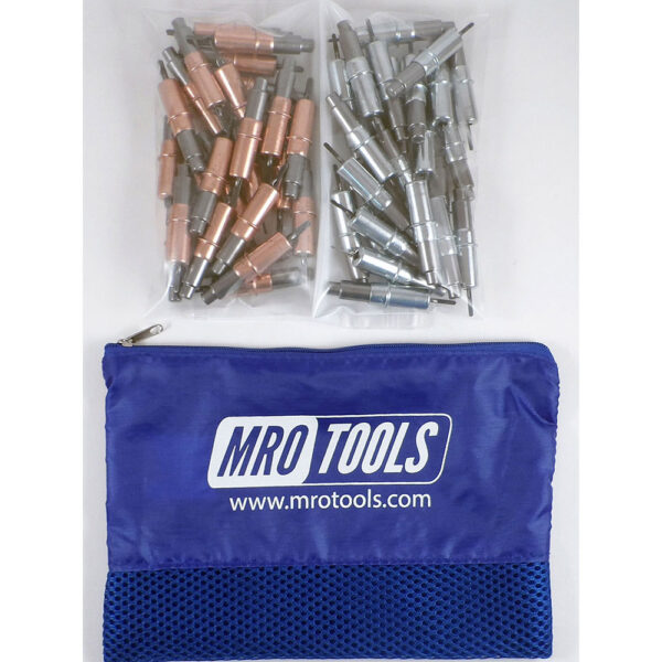 KHD3S50-3 Set of 25 1/8'' & 25 3/32'' Heavy Duty Cleco Fasteners w/ Mesh Carry Bag
