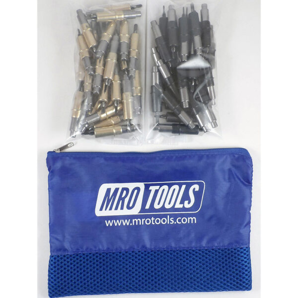 KHD3S50-4 Set of 25 3/16'' & 25 5/32'' Heavy Duty Cleco Fasteners w/ Mesh Carry Bag