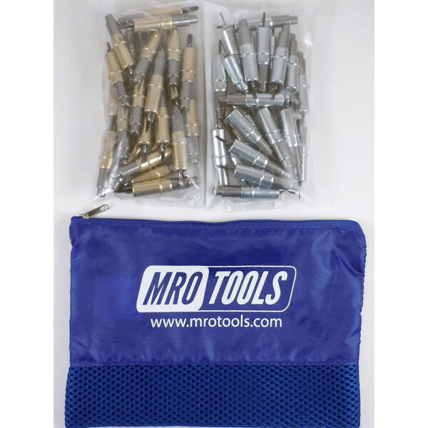 KHD3S50-5 Set of 25 3/16'' & 25 3/32'' Heavy Duty Cleco Fasteners w/ Mesh Carry Bag