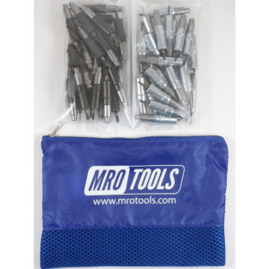 KHD3S50-6 Set of 25 5/32'' & 25 3/32'' Heavy Duty Cleco Fasteners w/ Mesh Carry Bag