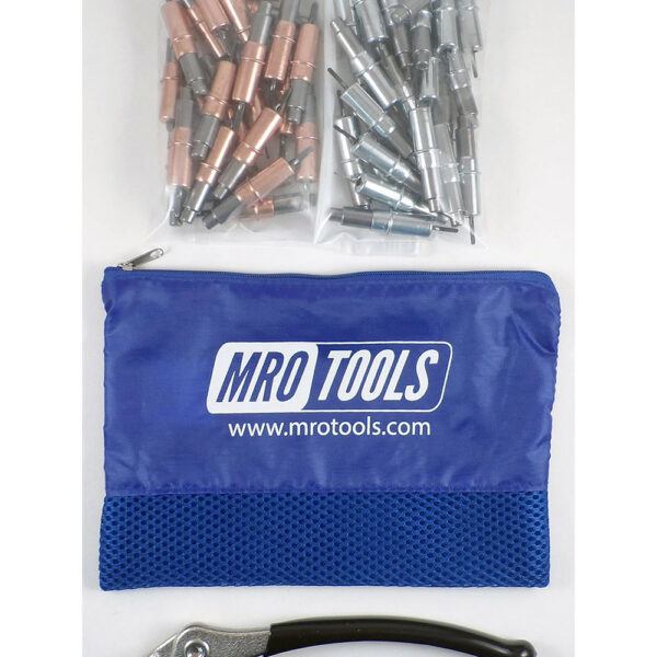 KHD4S50-3 Set of 25 1/8'' & 25 3/32'' Heavy Duty Cleco Fasteners w/ Mesh Carry Bag