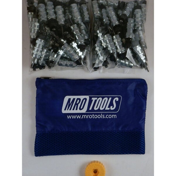 KHN1S100-3/32 Set of 100 3/32 Standard Hex-Nut Cleco Fasteners w/ HBHT Tool & Carry Bag
