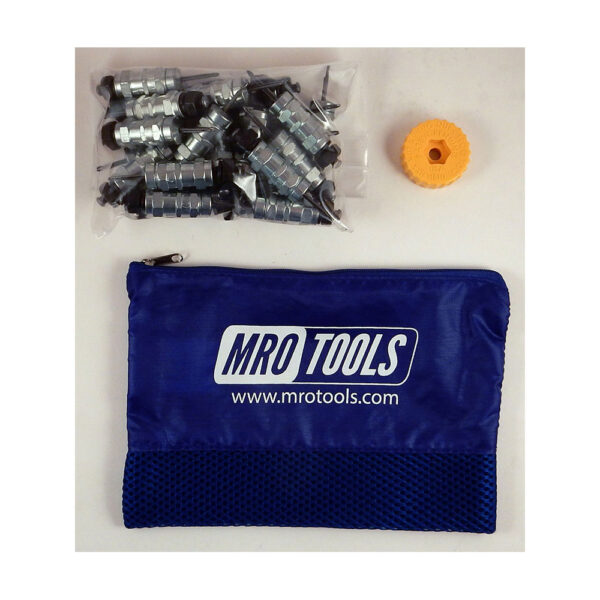 KHN1S25-3/32 Set of 25 3/32 Standard Hex-Nut Cleco Fasteners w/ HBHT Tool & Carry Bag