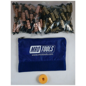 KHN4S100-1 Set of 50 1/8'' & 50 3/16'' Standard Hex-Nut Cleco Fastener w/ HBHT Tool & Carry Bag