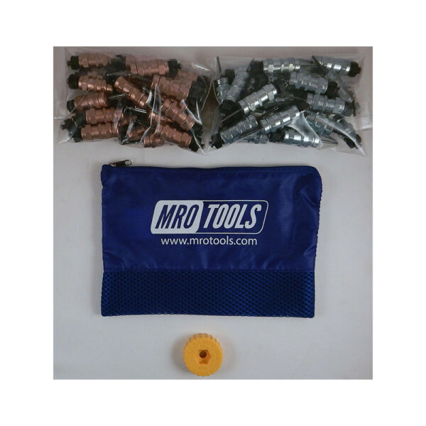 KHN4S50-3 Set of 25 1/8'' & 25 3/32'' Standard Hex-Nut Cleco Fastener w/ HBHT Tool & Carry Bag