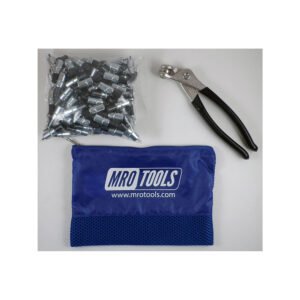 KK1S50-3/32 Set of 50 3/32 Extra Short Plier Operated Cleco Fasteners + Cleco Pliers w/ Polyester Carry Bag