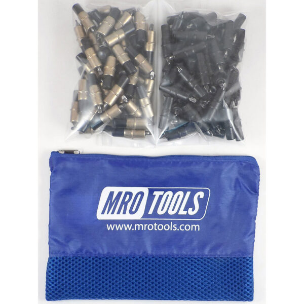 KK3S100-4 Set of 50 3/16 & 50 5/32 Extra Short Cleco Fasteners w/ Mesh Carry Bag
