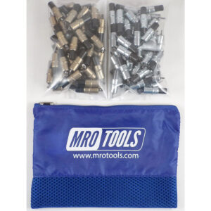 KK3S100-5 Set of 50 3/16 & 50 3/32 Extra Short Cleco Fasteners w/ Mesh Carry Bag