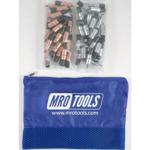 KK3S50-3 Set of 25 1/8'' & 25 3/32'' Extra Short Cleco Fasteners w/ Mesh Carry Bag