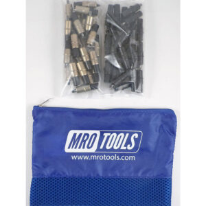 KK3S50-4 Set of 25 3/16'' & 25 5/32'' Extra Short Cleco Fasteners w/ Mesh Carry Bag