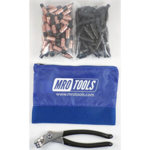 KK4S100-2 Set of 50 1/8 & 50 5/32 Extra Short Cleco Fasteners w/ Mesh Carry Bag
