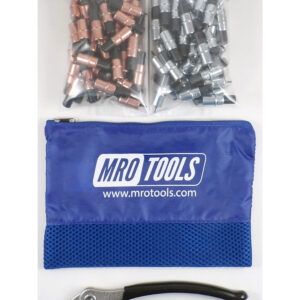 KK4S100-3 Set of 50 1/8 & 50 3/32 Extra Short Cleco Fasteners w/ Mesh Carry Bag
