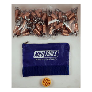KWN1S100-1/8 Set of 100 1/8 Standard Wing-Nut Cleco Fasteners w/ HBHT Tool & Carry Bag