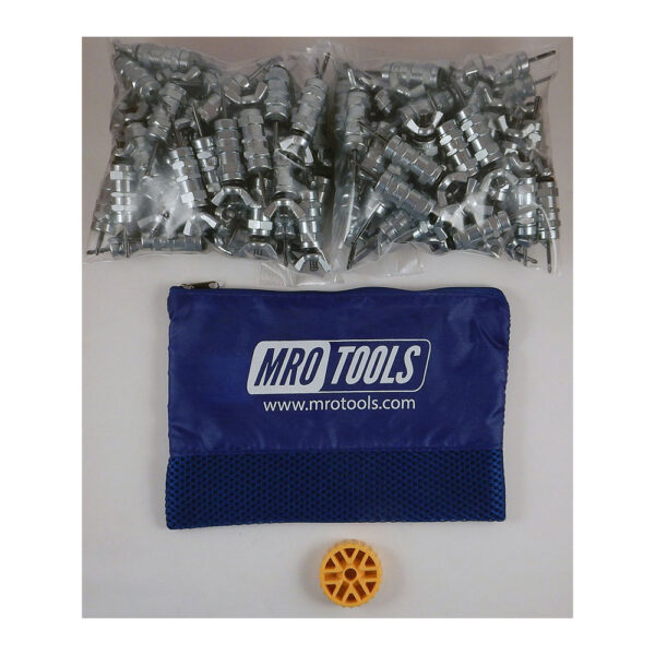 KWN1S100-3/32 Set of 100 3/32 Standard Wing-Nut Cleco Fasteners w/ HBHT Tool & Carry Bag