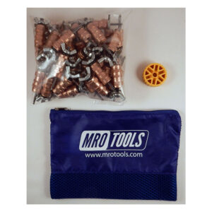 KWN1S50-1/8 Set of 50 1/8 Standard Wing-Nut Cleco Fasteners w/ HBHT Tool & Carry Bag