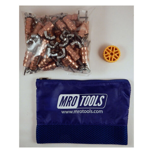 KWN1S50-1/8 Set of 50 1/8 Standard Wing-Nut Cleco Fasteners w/ HBHT Tool & Carry Bag