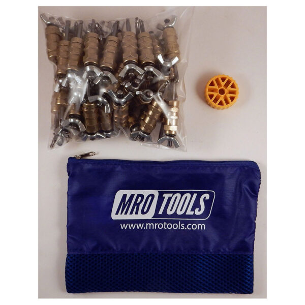 KWN1S50-3/16 Set of 50 3/16 Standard Wing-Nut Cleco Fasteners w/ HBHT Tool & Carry Bag