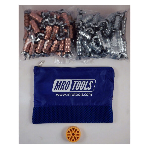 KWN4S100-3 Set of 50 1/8'' & 50 3/32'' Standard Wing-Nut Cleco Fastener w/ HBHT Tool & Carry Bag