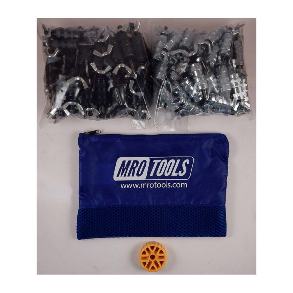KWN4S100-6 Set of 50 5/32'' & 50 3/32'' Standard Wing-Nut Cleco Fastener w/ HBHT Tool & Carry Bag