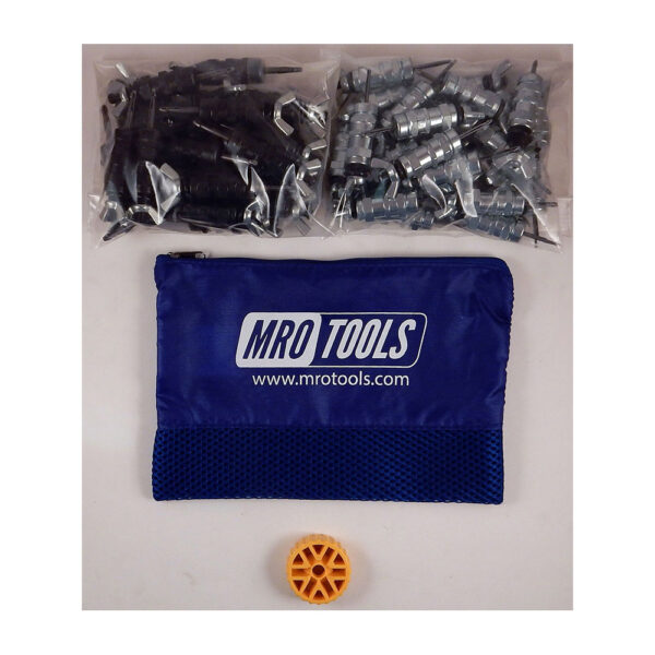 KWN4S50-6 Set of 25 5/32'' & 25 3/32'' Standard Wing-Nut Cleco Fastener w/ HBHT Tool & Carry Bag