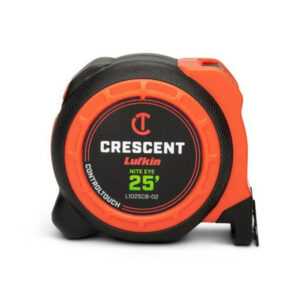 Lufkin L1025CB-02 1-3/16'' x 25' CONTROLTOUCH Nite Eye Black Clad Tape Measure