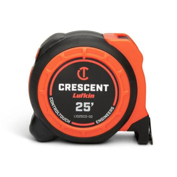 Lufkin L1025CD-02 1-3/16'' x 25' CONTROLTOUCH Yellow Clad Engineers Tape Measure