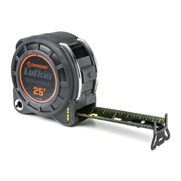 Lufkin L1125B-02 1-3/16'' x 25' Shockforce Nite Eye G1 Dual Sided Tape Measure