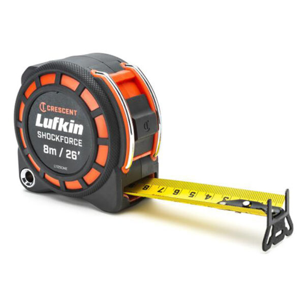 Lufkin L1125CME-02 1-3/16'' x 8m/26' Shockforce G1 Dual Sided Tape Measure