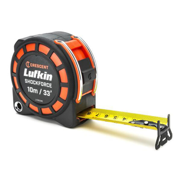 Lufkin L1135CME-02 1-3/16'' x 10m/33' Shockforce G1 Dual Sided Tape Measure